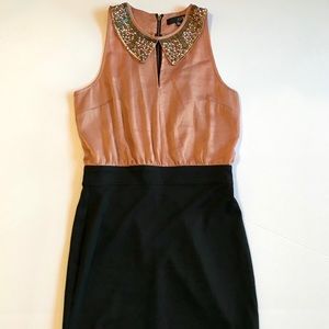 Party Dress with Beaded Collar Fitted Pencil Skirt